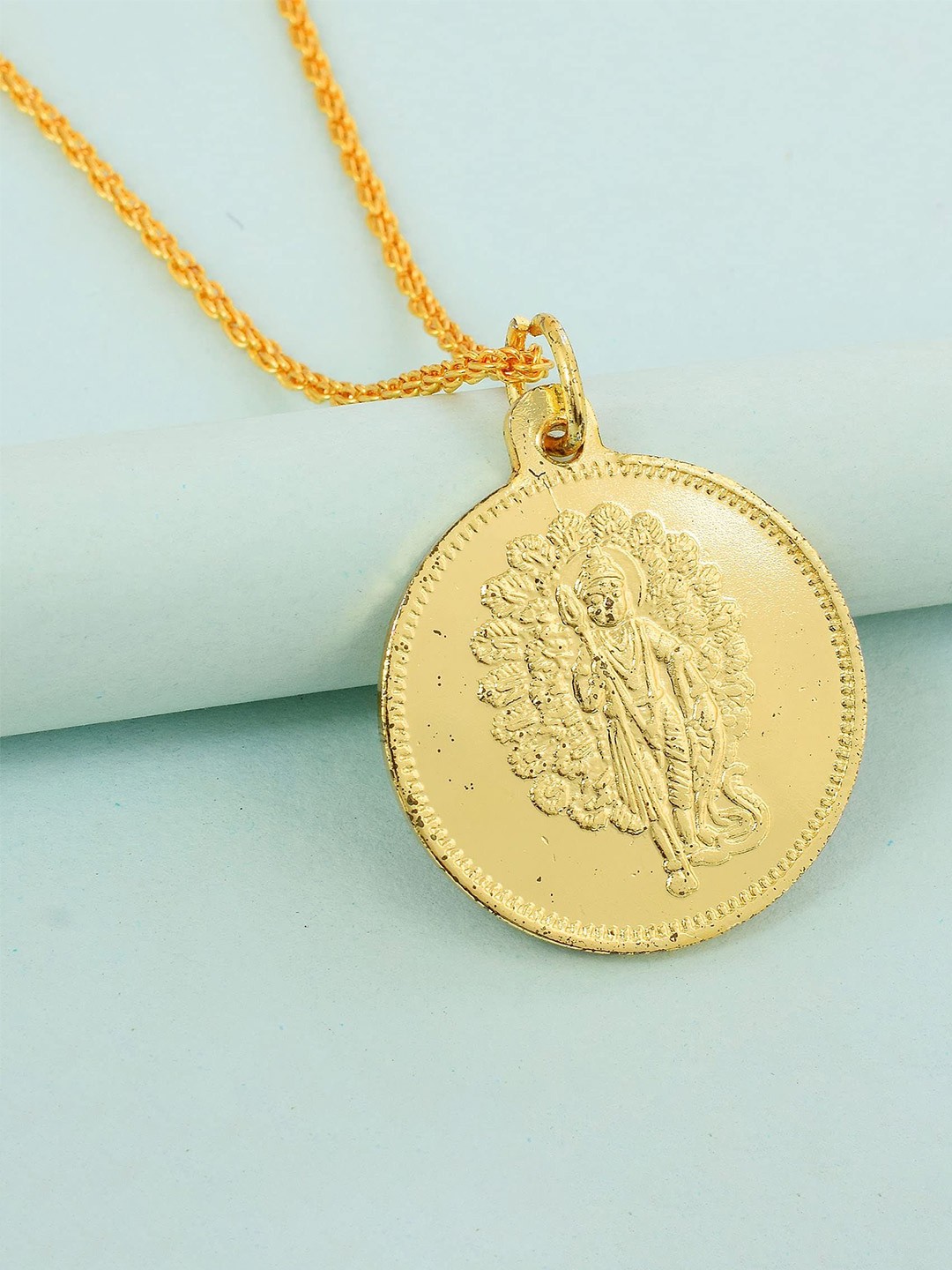 

MEMOIR Unisex Pendant With Chain, Yellow