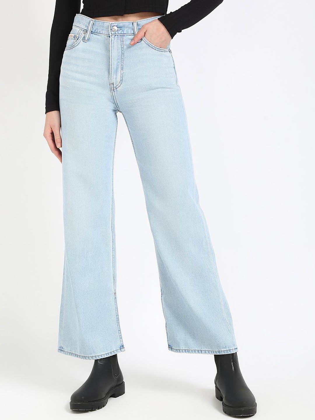 

Calvin Klein Jeans Women Wide Leg Jeans, Blue