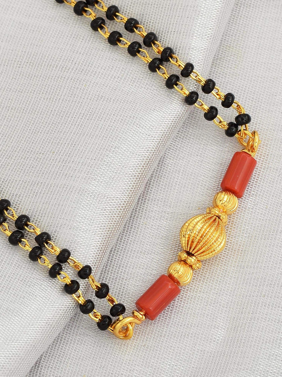 

MEMOIR Gold-Plated Artificial Beaded Mangalsutra