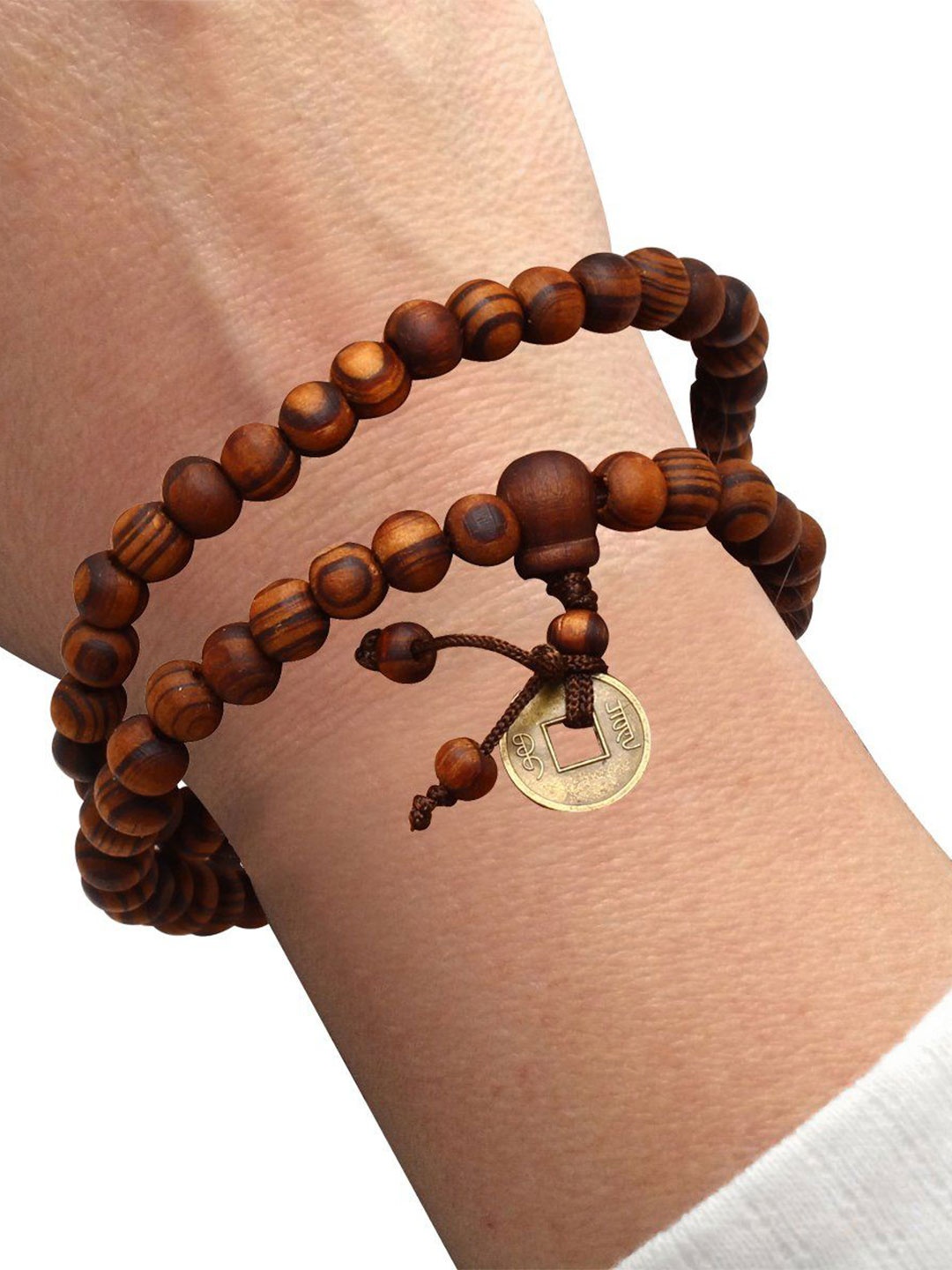 

MEMOIR Men Beaded Wraparound Bracelet, Brown