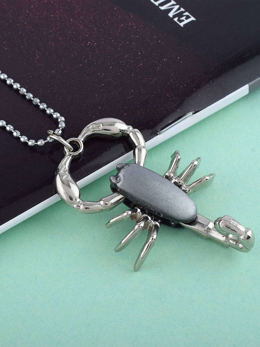 

MEMOIR Scorpion Animal Pendant With Chain, Silver