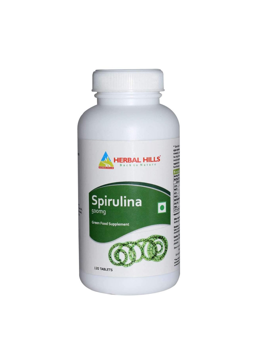 

Herbal Hills Spirulina Tablets (120 Count Pack of 1), White