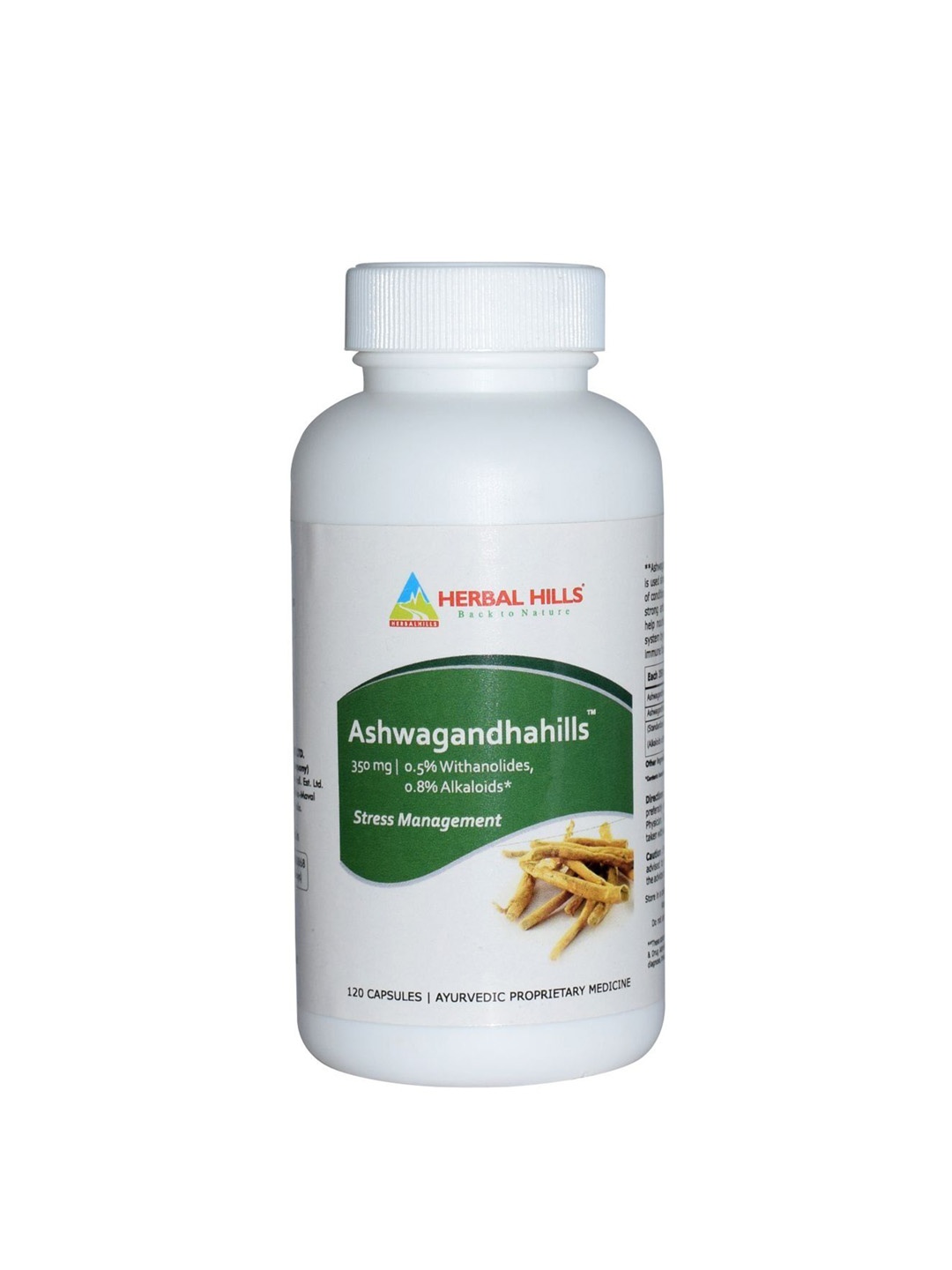 

Herbal Hills Ashwagandhahills Capsule (120 Count Pack of 1), White