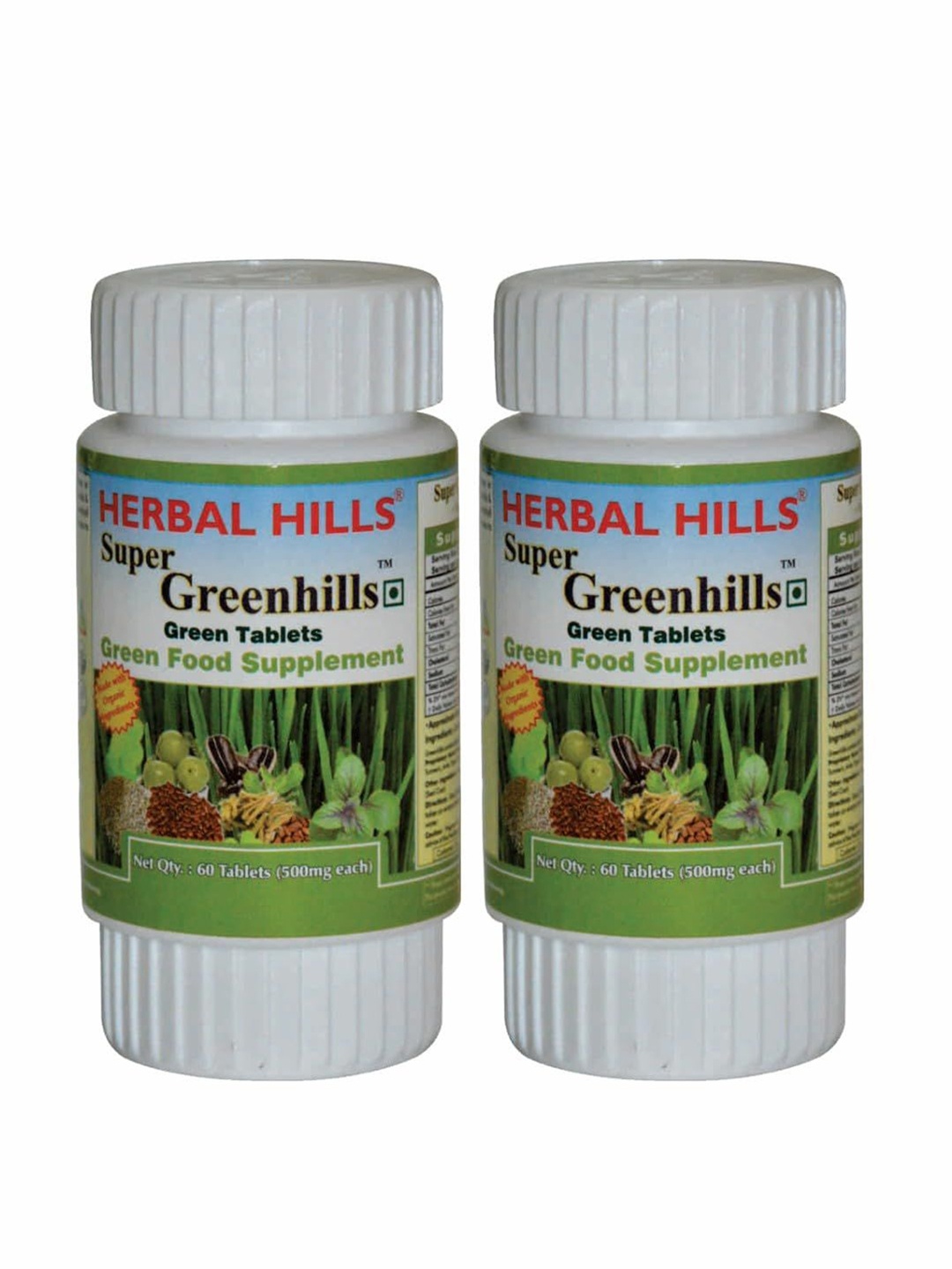 

Herbal Hills Greenhills Tablets (60 Tablets Pack of 2), White