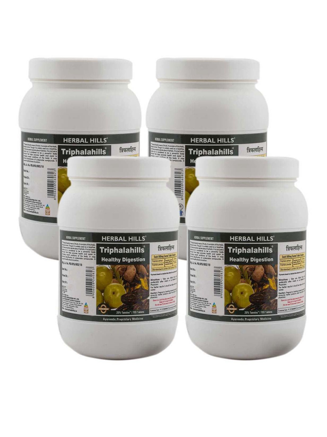 

Herbal Hills Triphala Tablets (700 Tablets (Pack of 4)), White