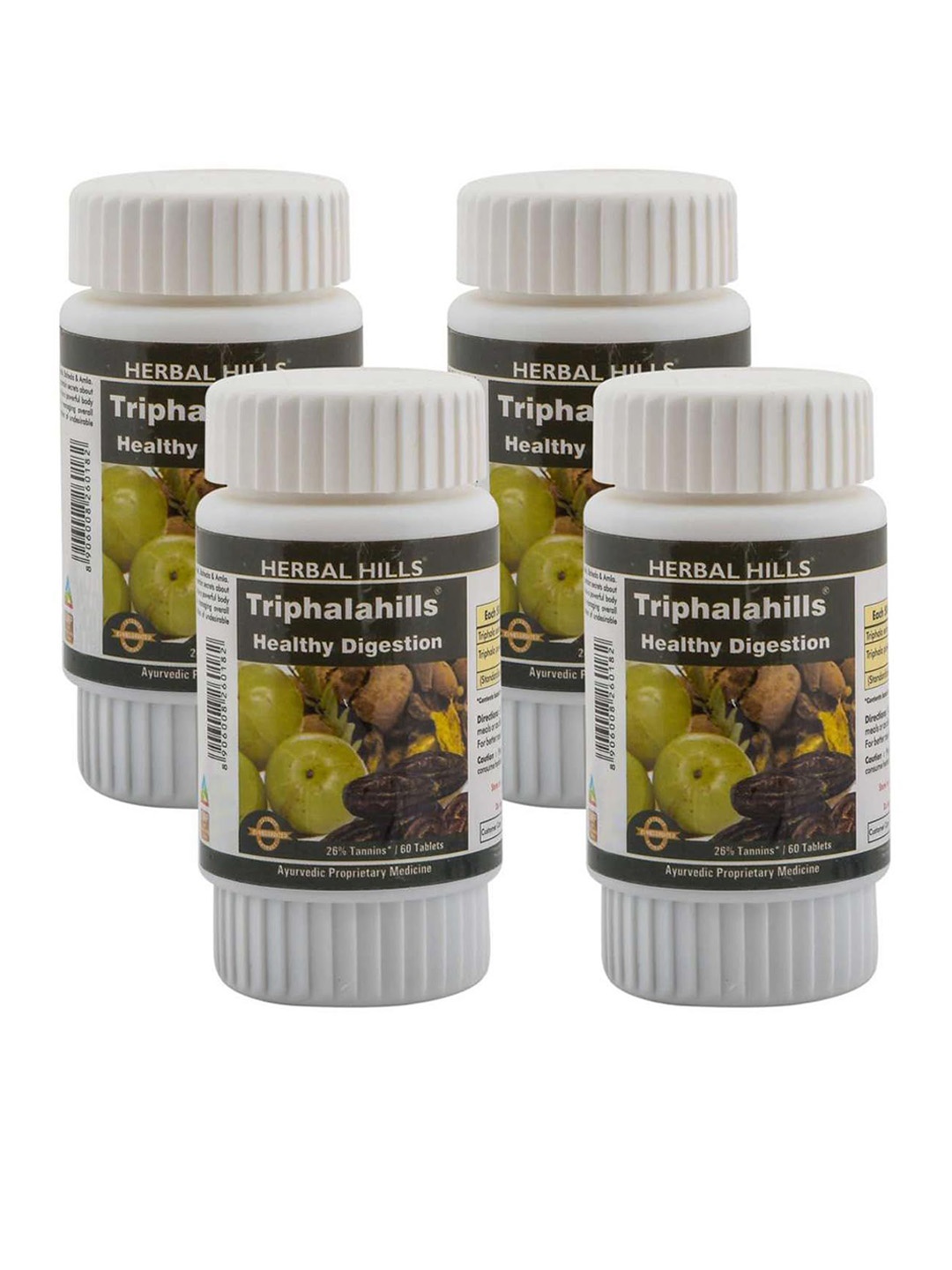 

Herbal Hills Triphala tablets 60 (Pack of 4) triphala for eyes, White