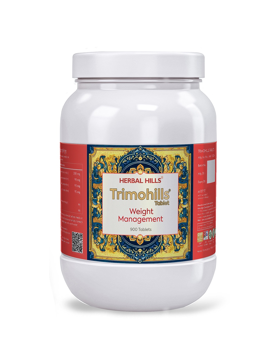 

Herbal Hills Trimohills Tablet (900 Count Pack of 5), White