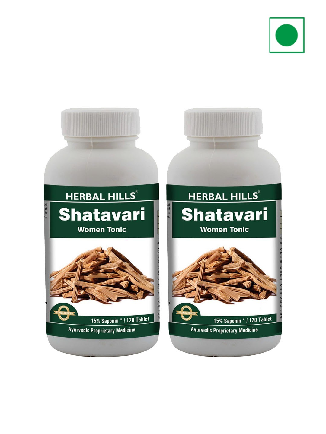 

Herbal Hills Shatavari Tablets (Asparagus racemosus) (120 Tablets (Pack of 2)), White
