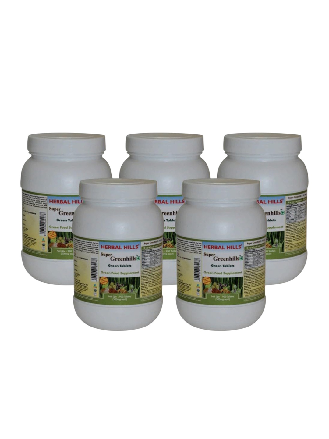 

Herbal Hills Greenhills Tablets (900 Tablets Pack of 5), White