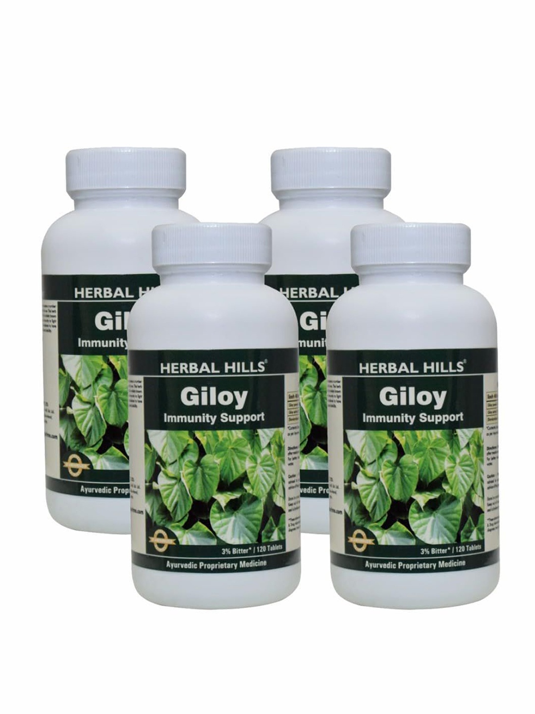 

Herbal Hills Giloy Guduchi Tablets (120 Count Pack of 4), White