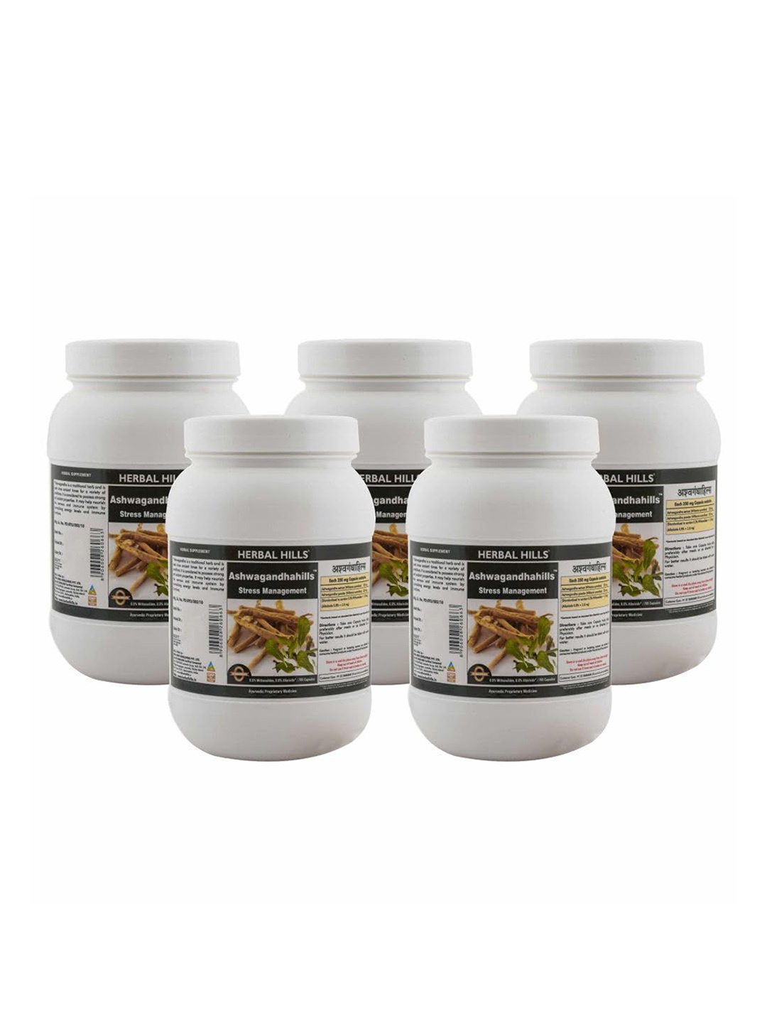 

Herbal Hills Ashwagandhahills Capsule (700 Count Pack of 5), White