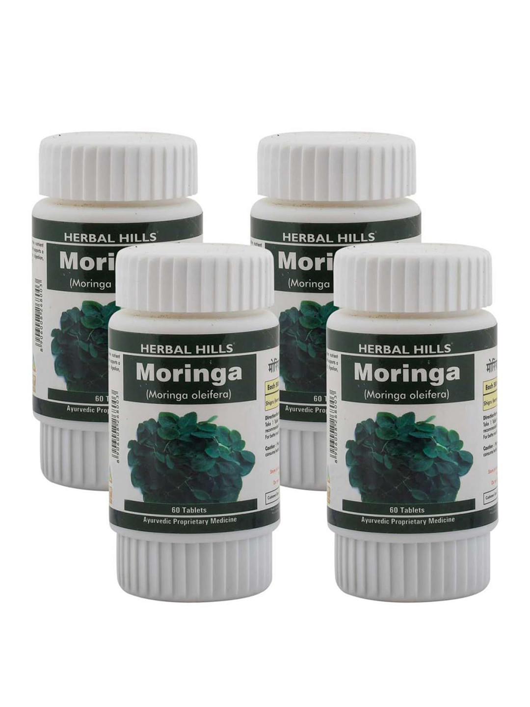 

Herbal Hills Moringa Tablets (60 Tablets (Pack of 4)), White