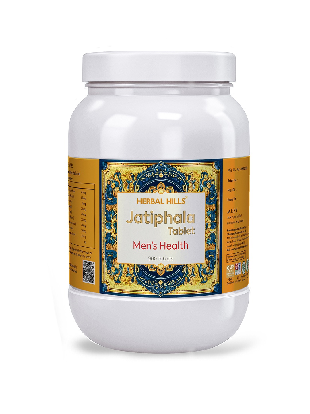 

Herbal Hills Jatiphalahills Tablet (900 Count Pack of 5), White