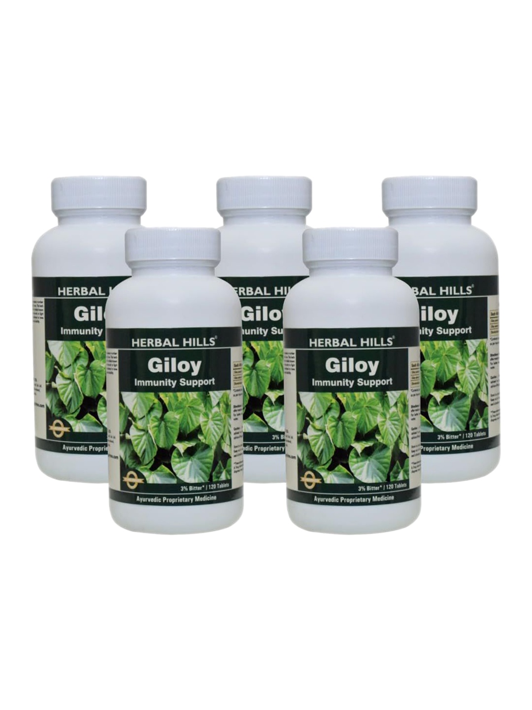 

Herbal Hills Giloy Guduchi Tablets (120 Count Pack of 5), White