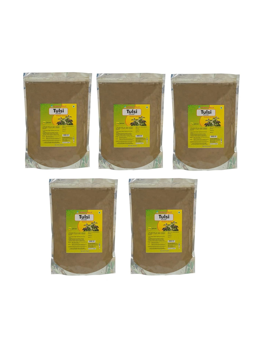 

Herbal Hills Tulsi Powder 1 kg (Pack of 5)), White