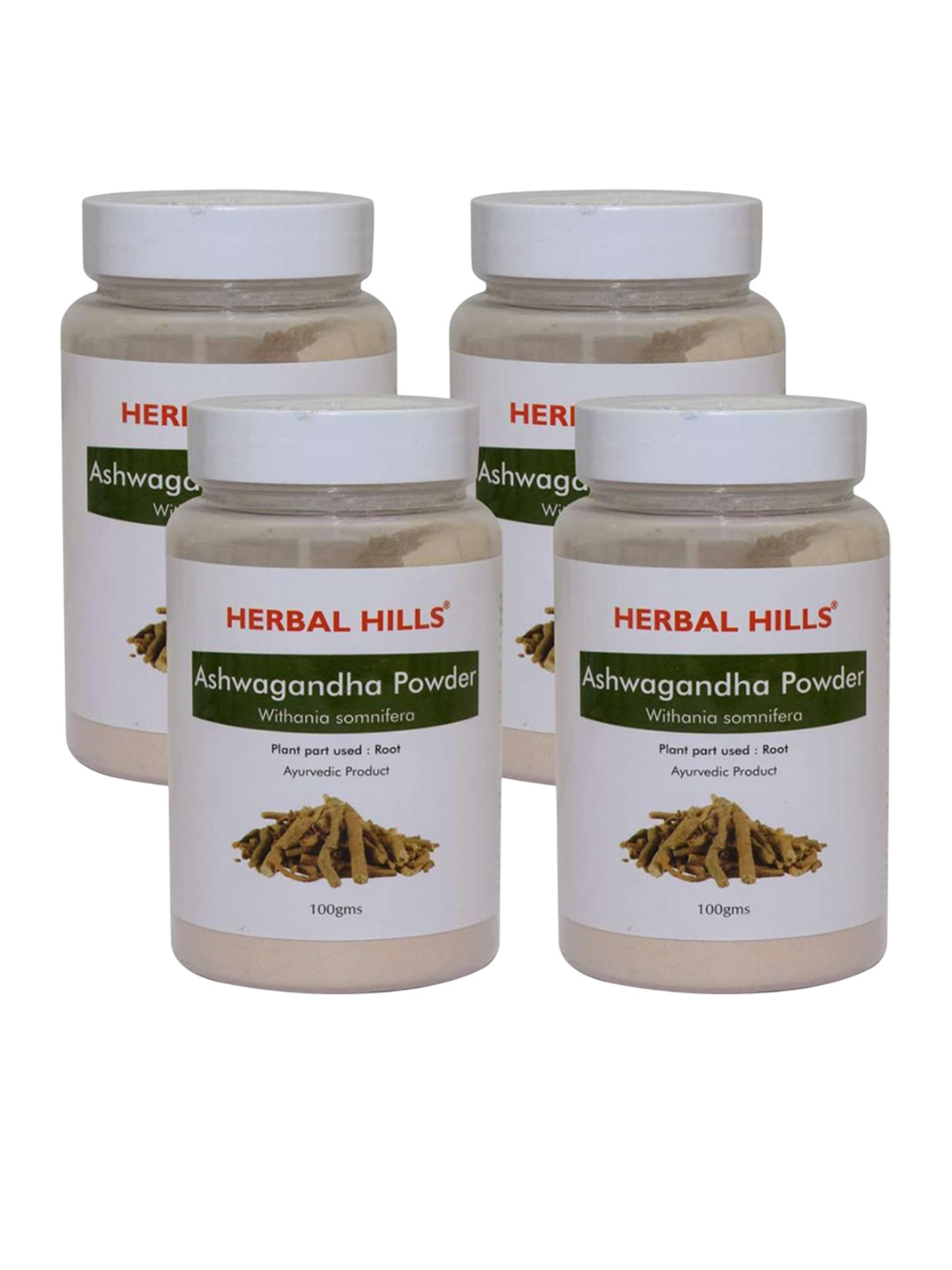 

Herbal Hills Ashwagandha Powder 100 Gms Pack of 4, White