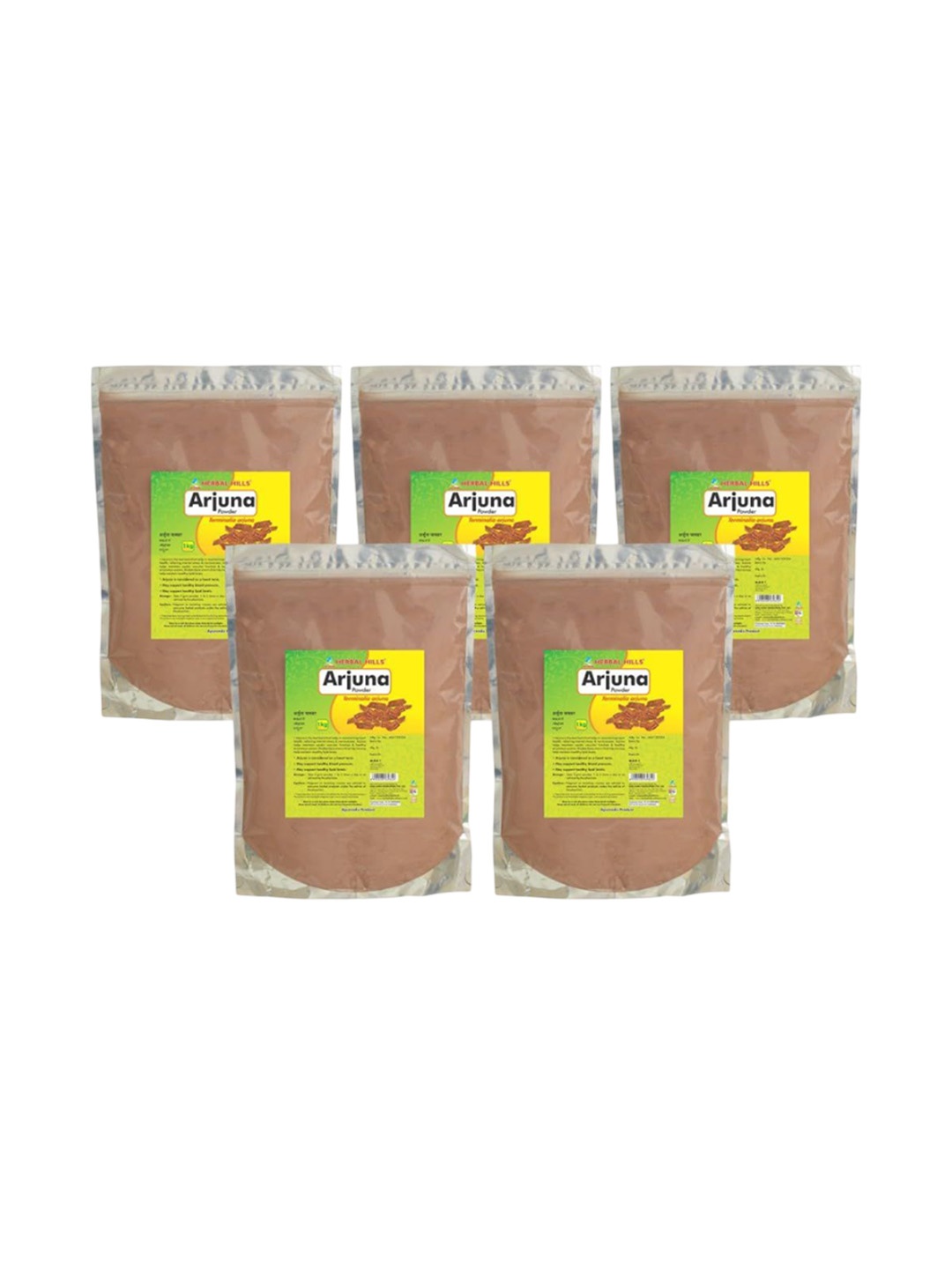 

Herbal Hills Arjuna Powder (1 kg Pack of 5), White