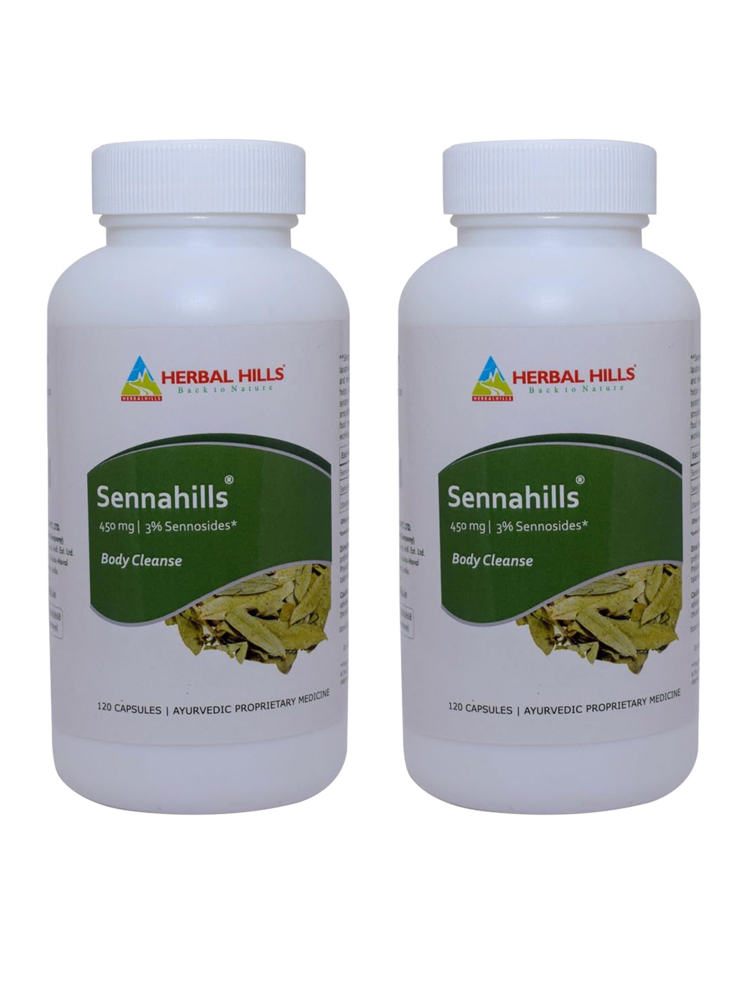 

Herbal Hills Senna Capsules (120 Capsules (Pack of 2)), White