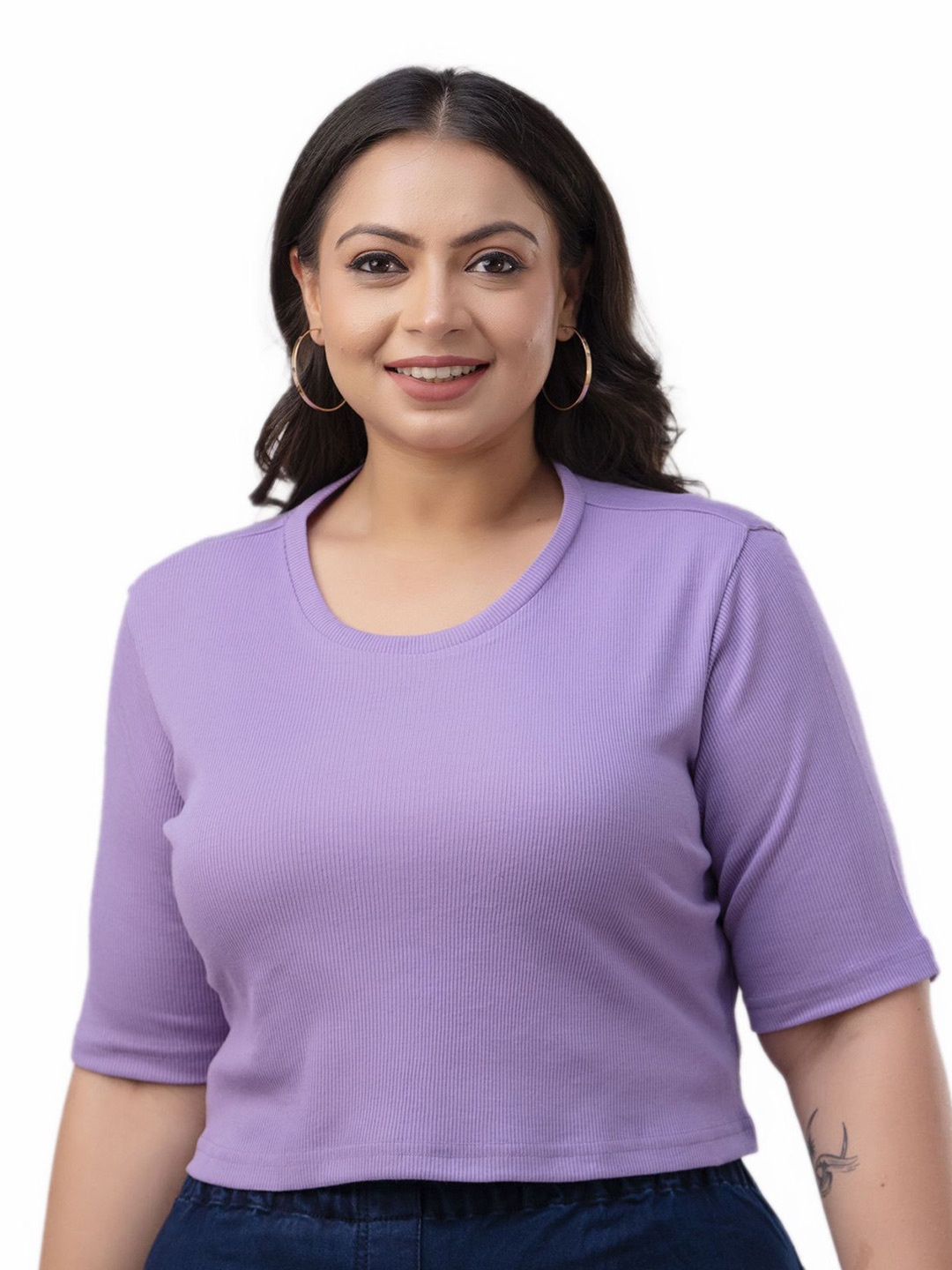 

Fashion Zest Women Cotton Crop Top, Lavender
