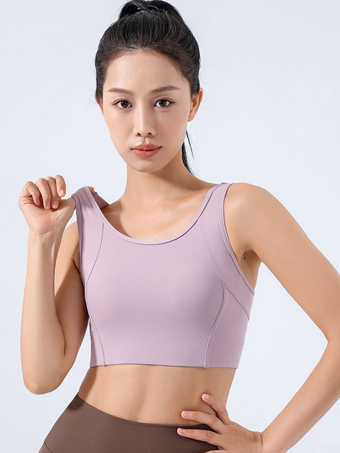 

LULU & SKY Women Scoop Neck Sleeveless Fitted Top, Purple