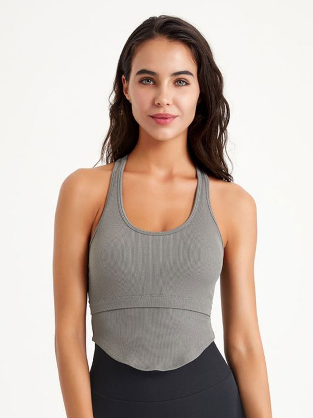 

LULU & SKY Women Scoop Neck Tank Top, Grey