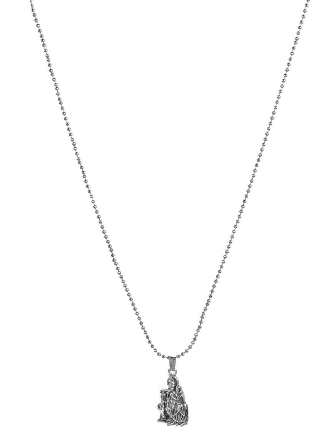

MEMOIR Silver-Plated Oxidised Pendant With Chain