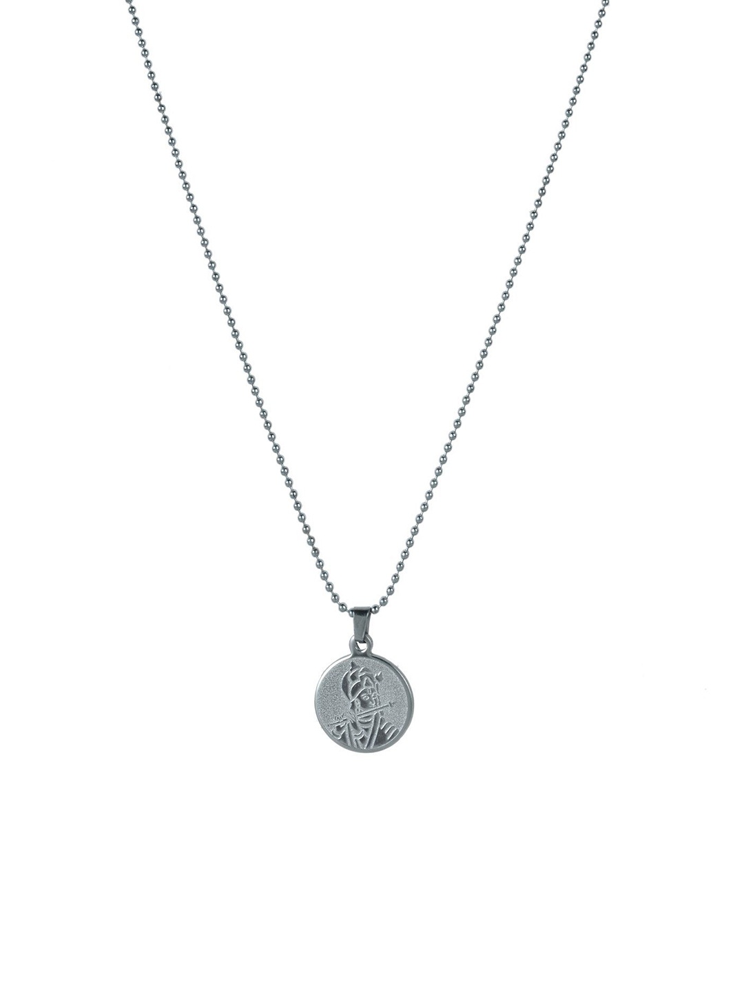 

MEMOIR Silver Plated Oxidised krishna Pendant with Chain