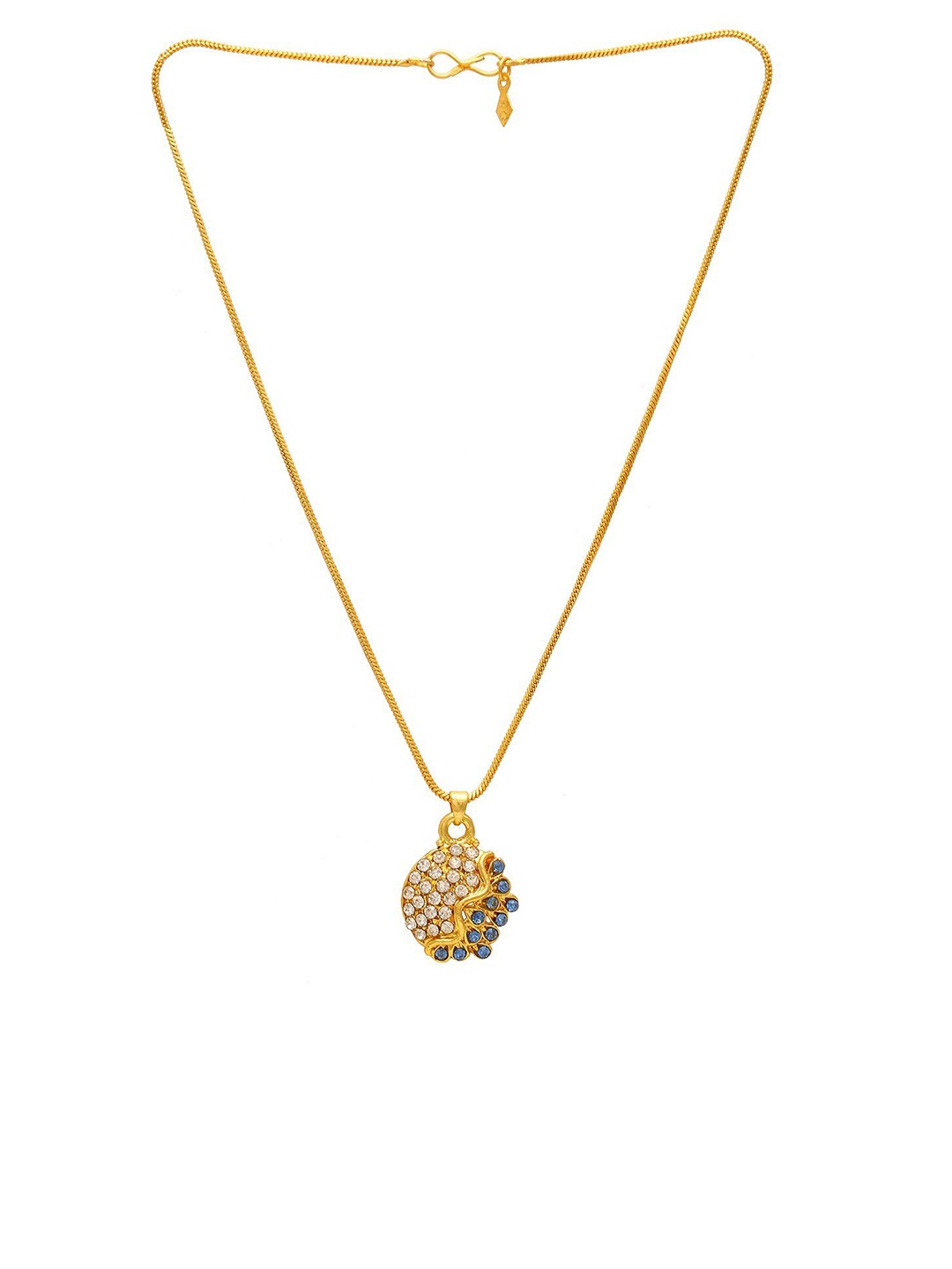

MEMOIR Gold-Plated Cubic Zirconia-Studded Pendant With Chain