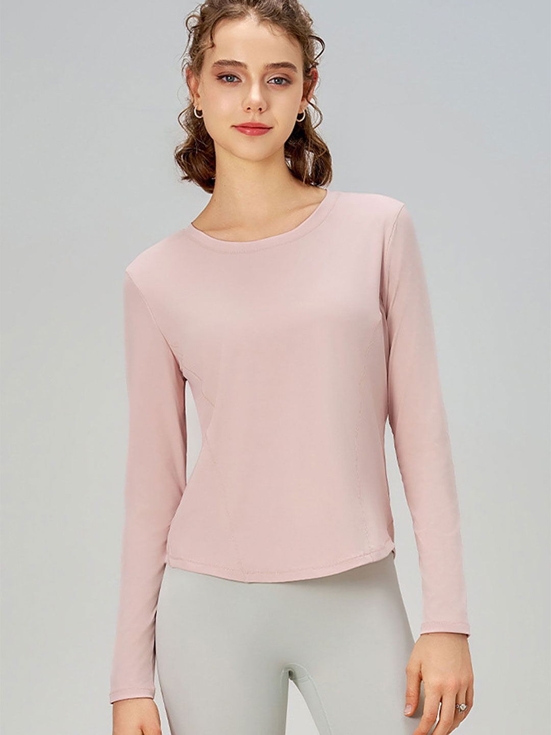 

LULU & SKY Women Round Neck Full Sleeved Top, Pink