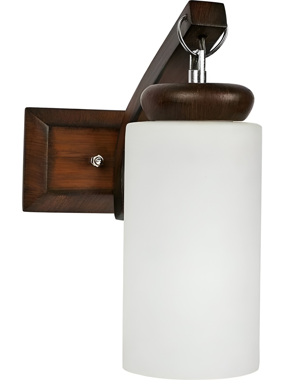 

Afast White & Brown Wood Rectangle Shaped Wall Lamp