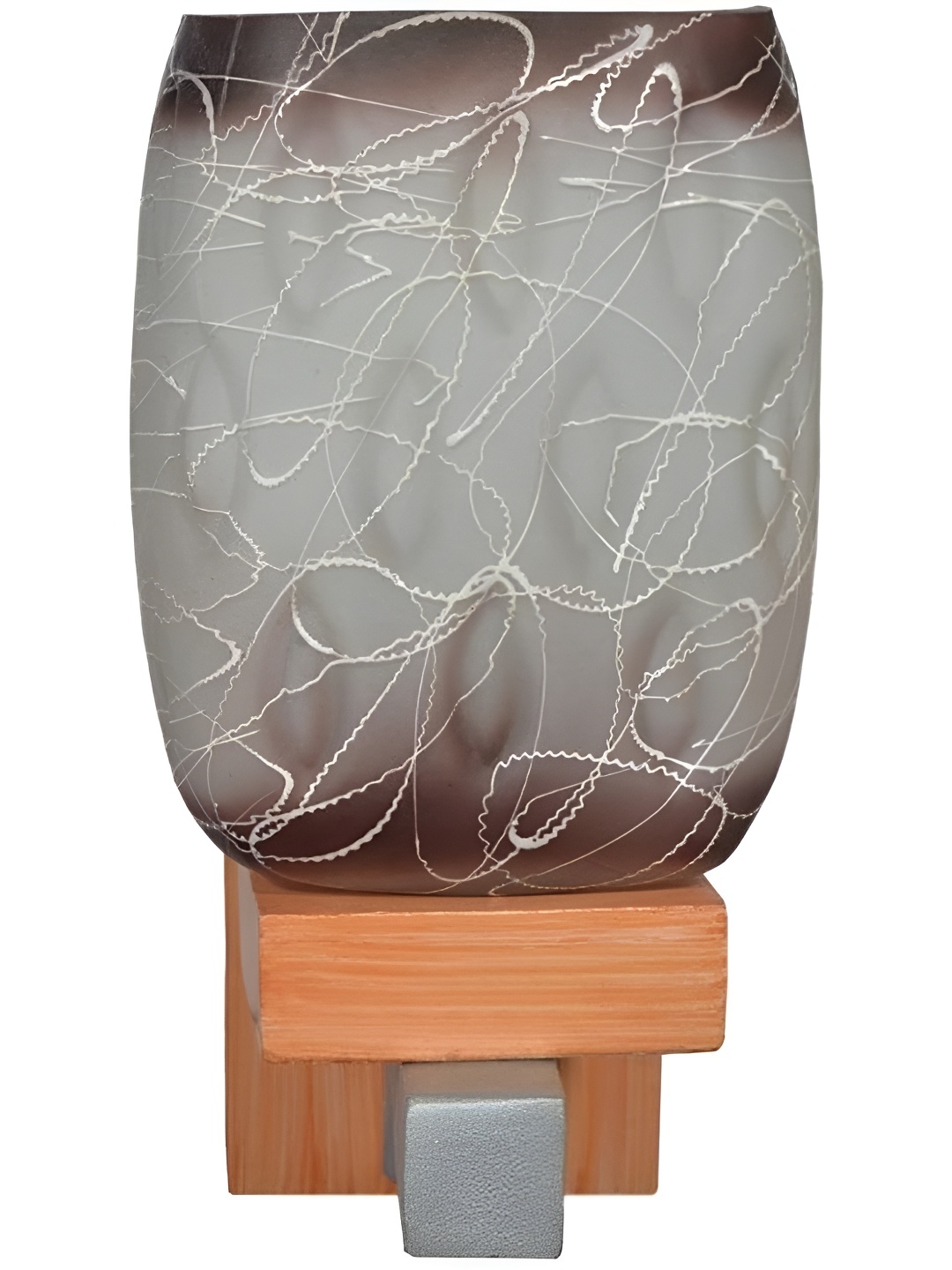 

Afast Brown & White Printed Wood Cylinder Shaped Wall Lamp