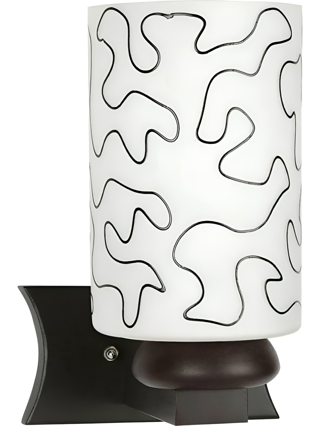 

Afast Black & White Printed Wood Cylinder Shaped Wall Lamp