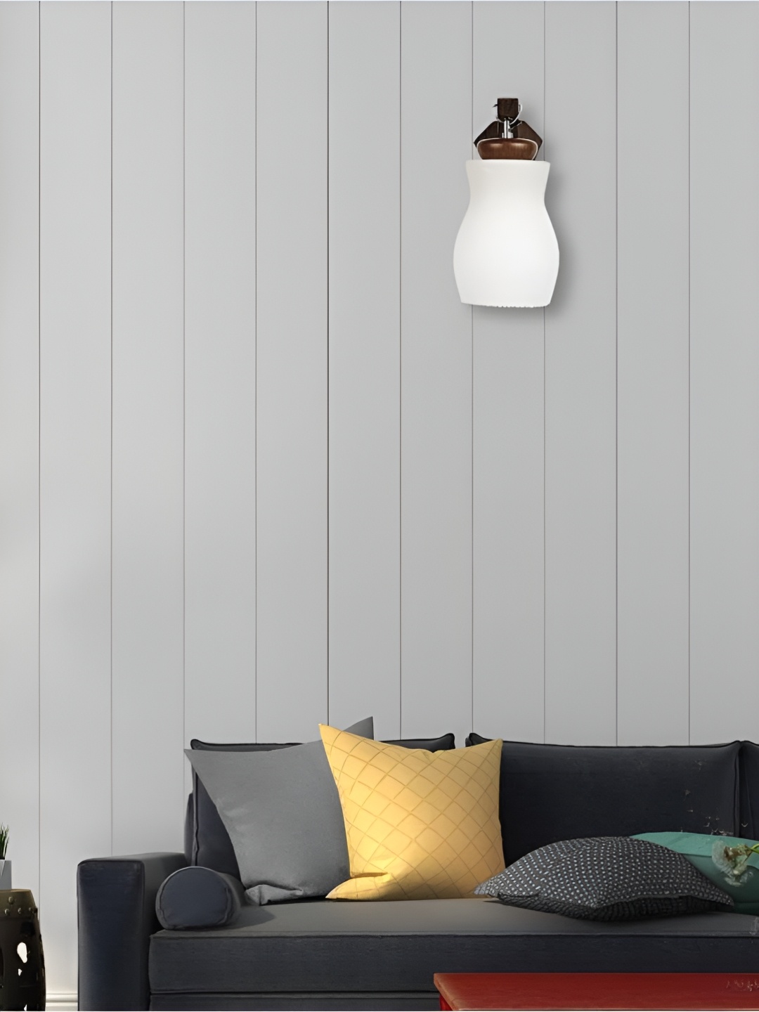 

Afast White & Brown Abstract Shaped Wood Contemporary Wall Lamp