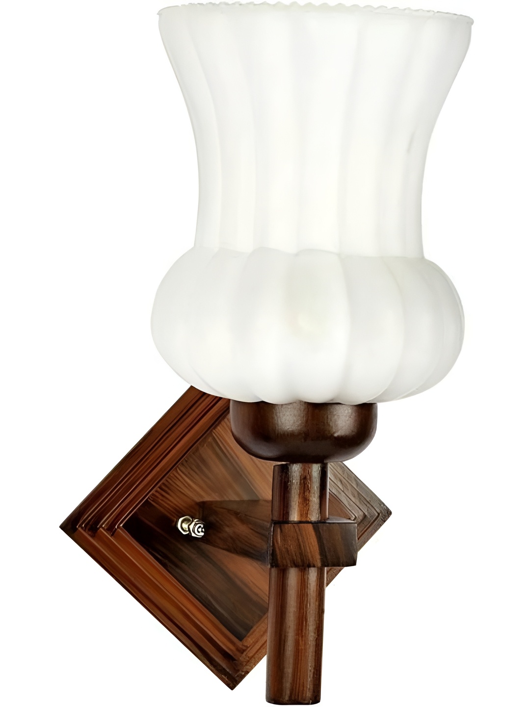 

Afast White & Brown Textured Wood Wall Lamp