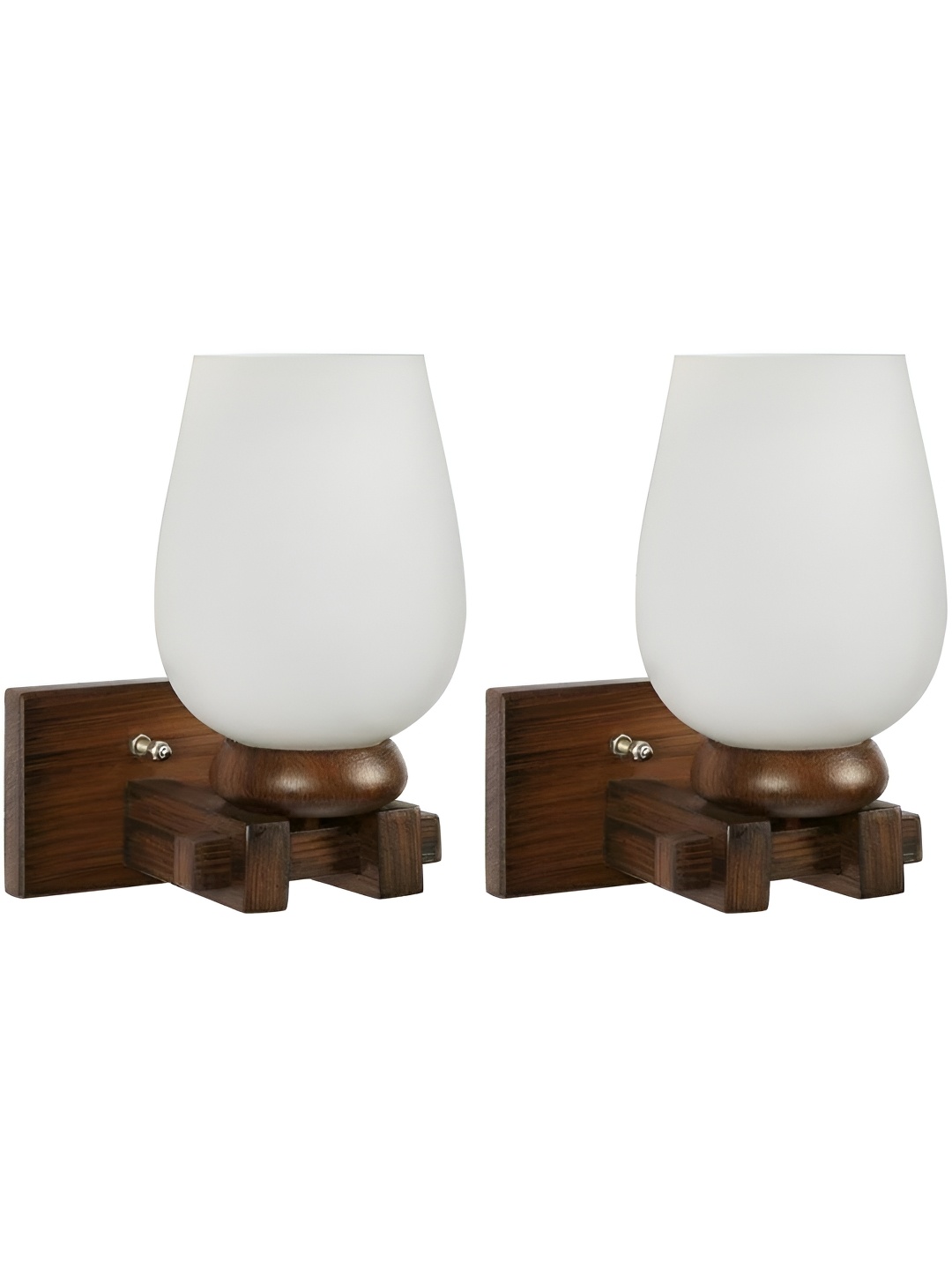 

Afast White & Brown 2 Pieces Abstract Shaped Wood Contemporary Wall Lamps