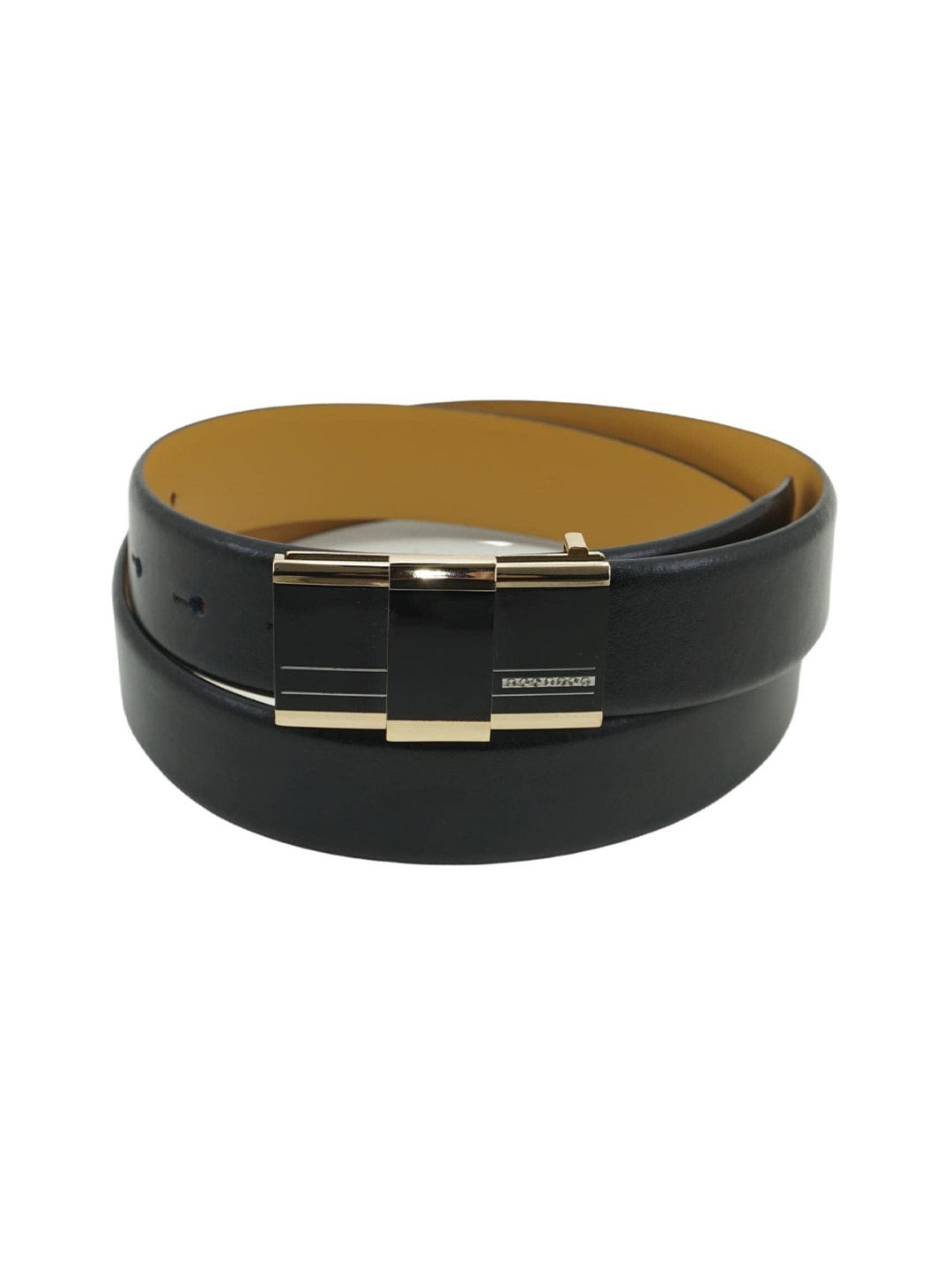 

GIL Men Leather Formal Belt, Black