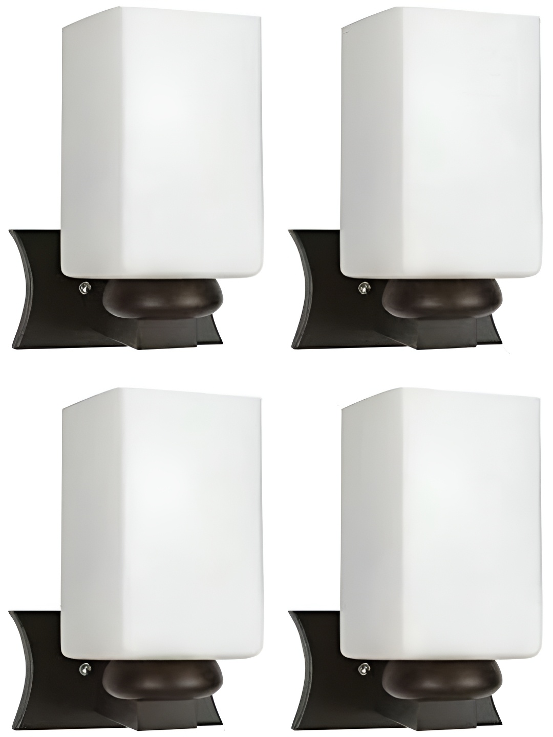 

Afast White & Black 4 Pieces Contemporary Rectangle Shaped Wooden Wall Lamps