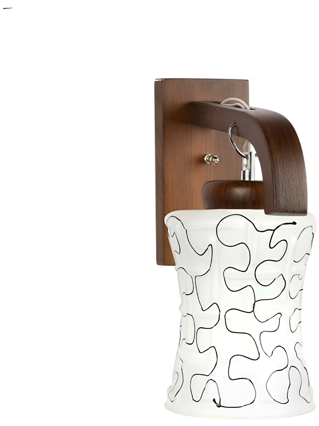 

Afast Black & White Printed Wood Wall Lamp