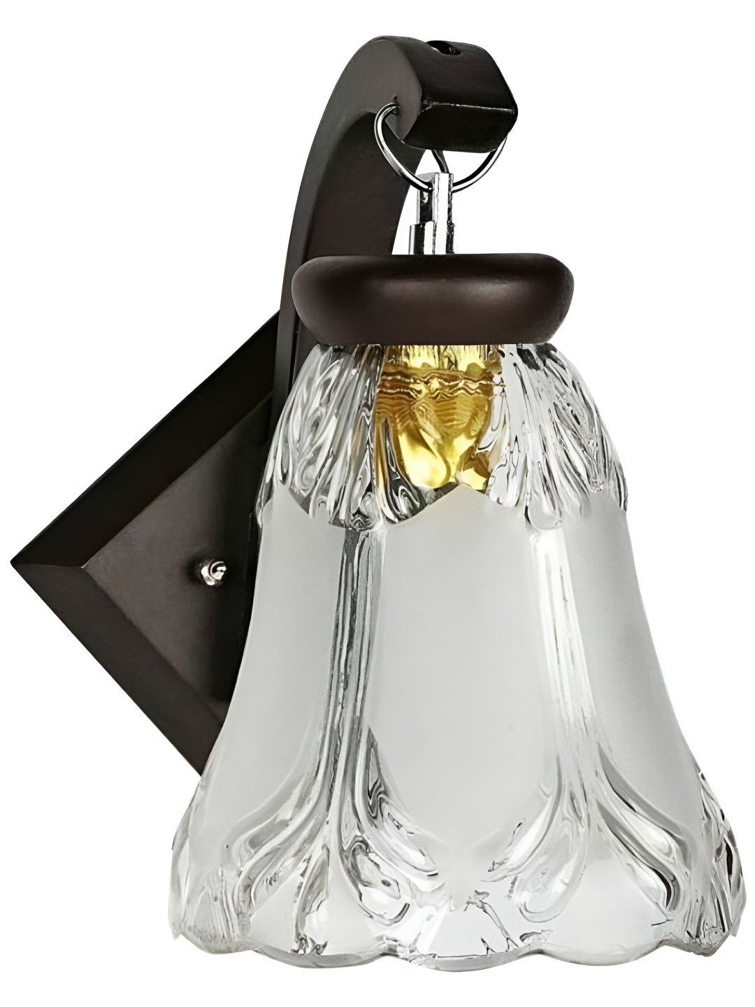 

Afast Brown & Transparent Floral Bell Shaped Wooden Wall Lamps