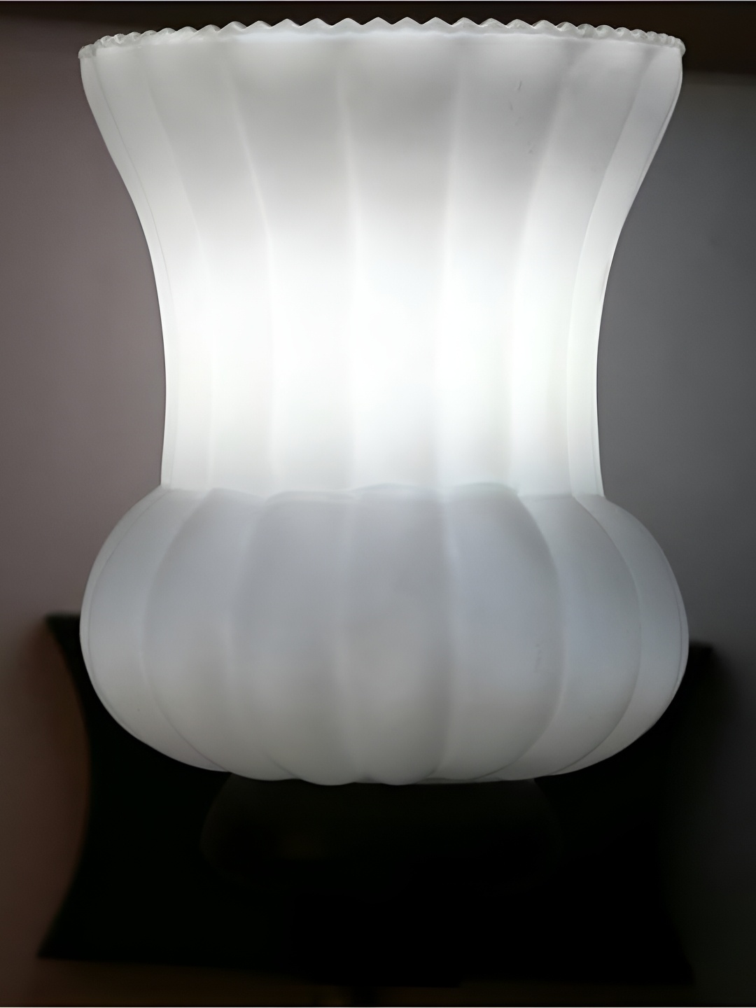 

Afast White & Brown Textured Contemporary Bell Shaped Wooden Wall Lamps