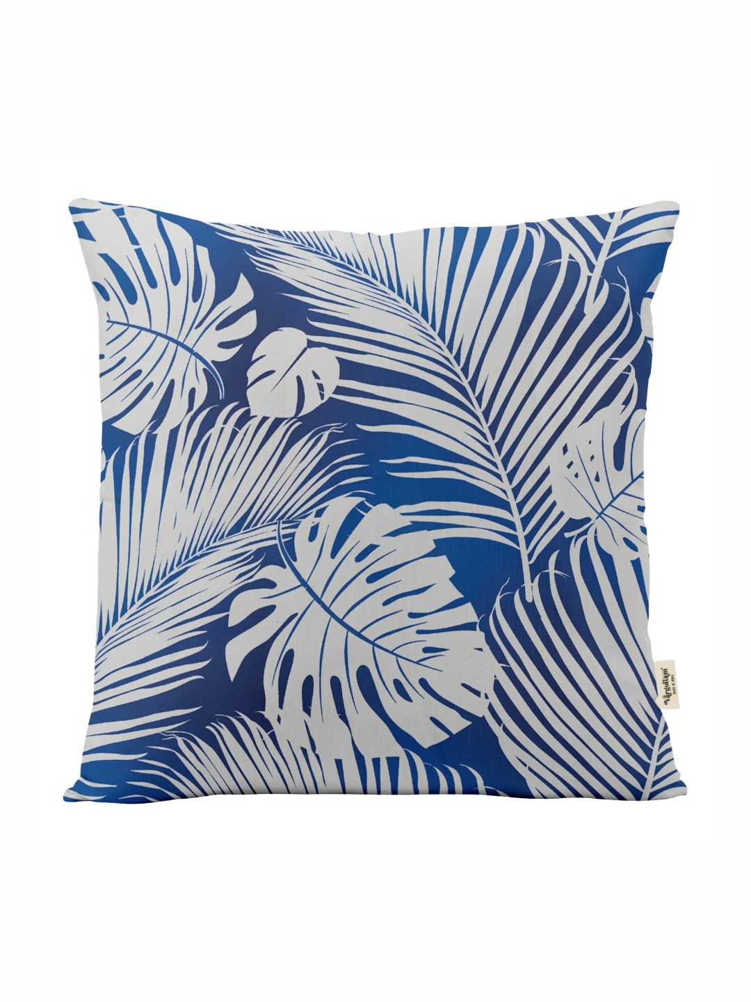 

Vargottam Blue & White Floral Linen Square Cushion Cover
