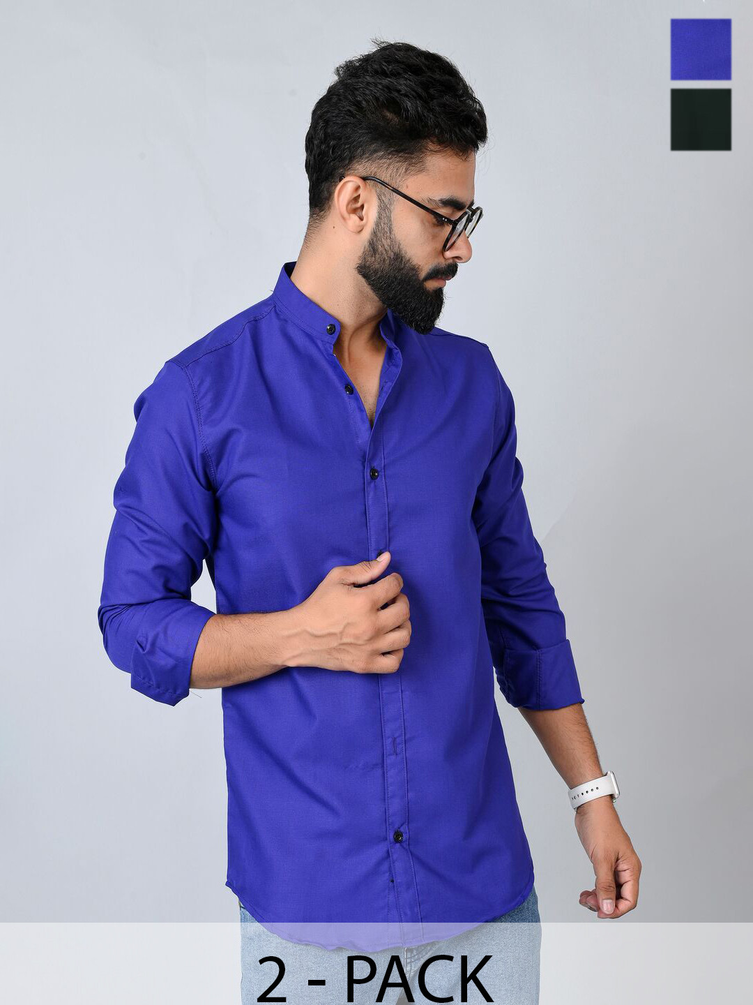 

Tanip Men Sheer Casual Shirt, Blue