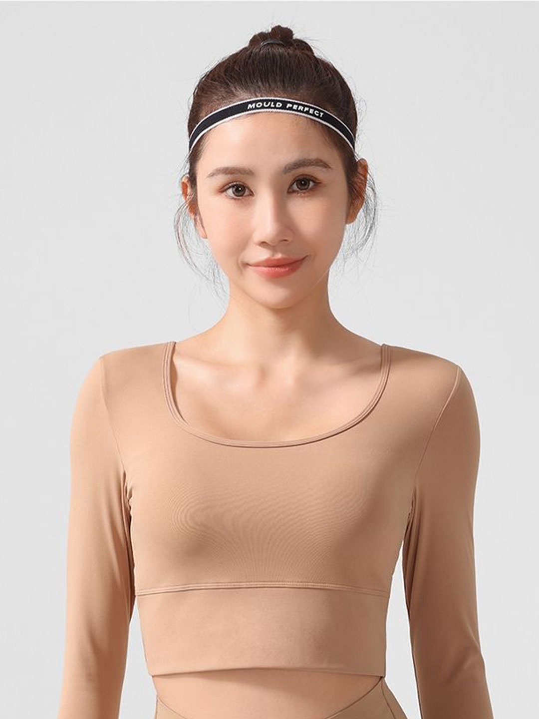 

LULU & SKY Women Fitted Crop Top, Coffee brown