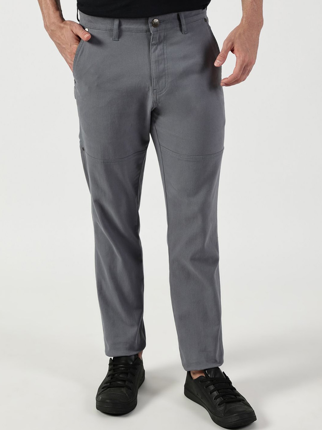 

Thomas Scott Men Smart Mid-Rise Regular Fit Trousers, Blue
