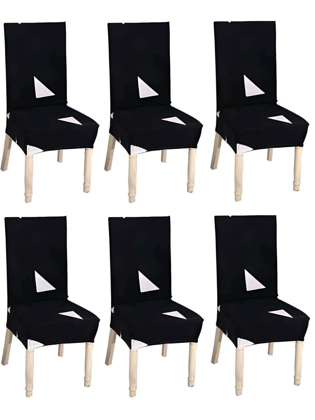 

KriShyam Black 6 Pieces Stretchy Chair Covers