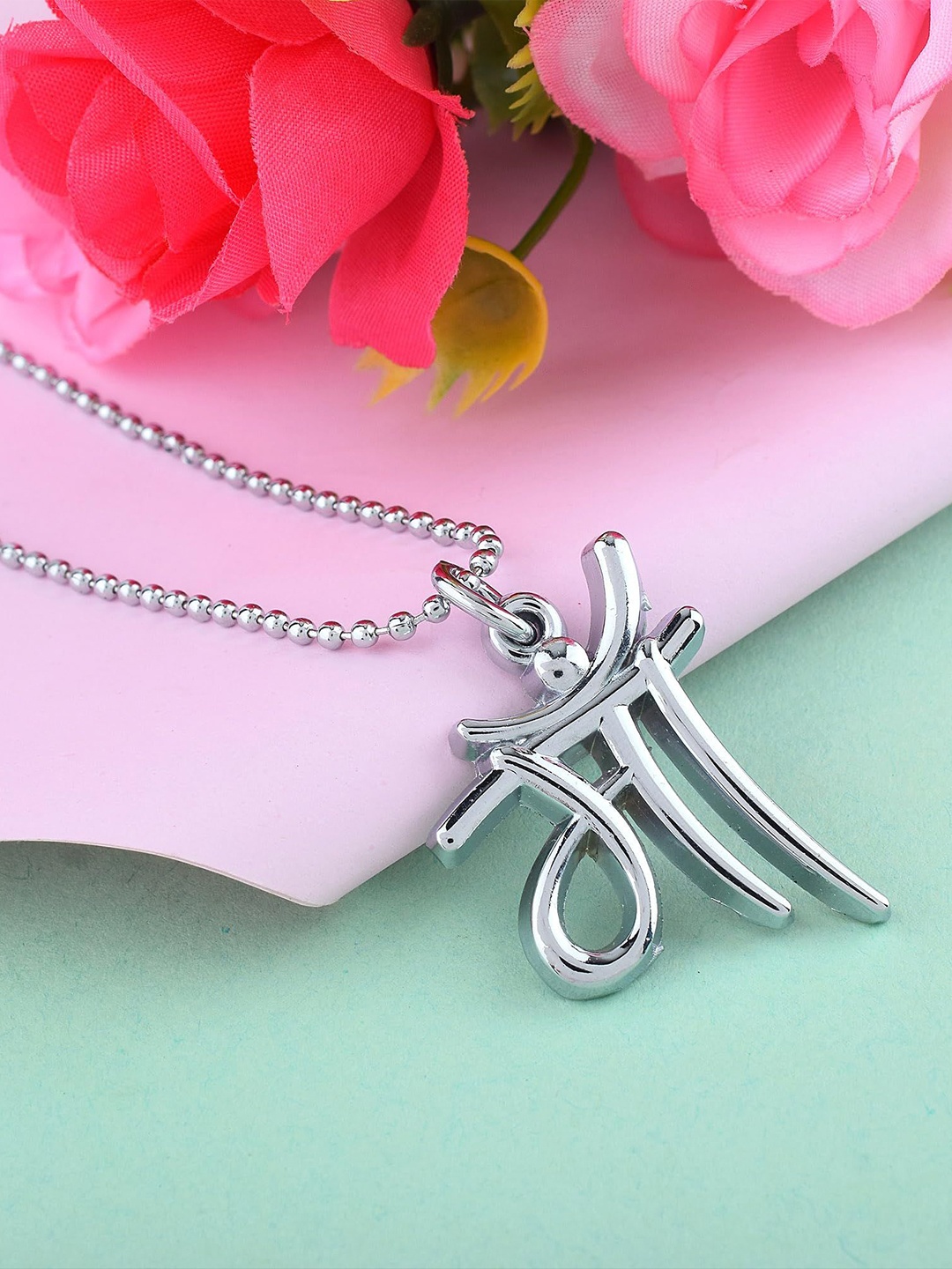 

MEMOIR Men Silver-Plated Pendant With Chain