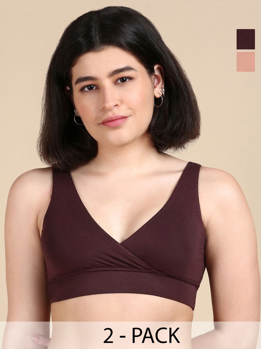 

&CIRCUS Women Pack of 3 Medium Coverage Seamles Bra, Black