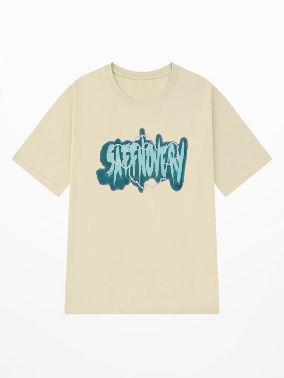 

StyleCast x Revolte Men Typography Printed Round Neck Cotton T-shirt, Beige