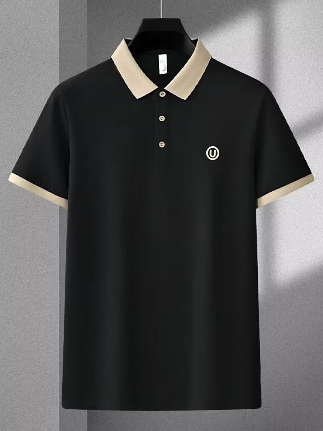 

StyleCast x Revolte Men Solid Polo Collar T-shirt, Black