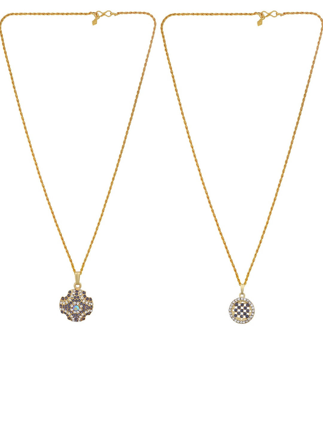 

MEMOIR Set Of 2 Gold-Plated Pendant With Chain